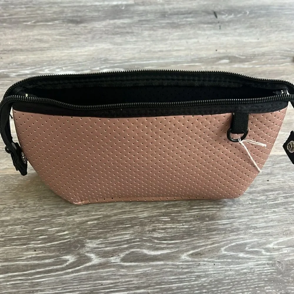 Rose Gold with Skull Neoprene Coated Cosmetic Case - NEW